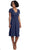 London Times T6099M - Knee Length Cap Sleeve Dress Cocktail Dresses