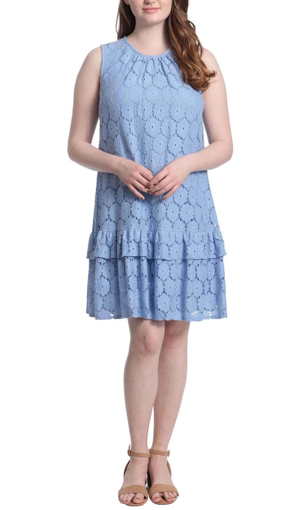 London Times T6137M - Lace Sleeveless Cocktail Dress London Times T6137M - Lace Sleeveless Cocktail Dress