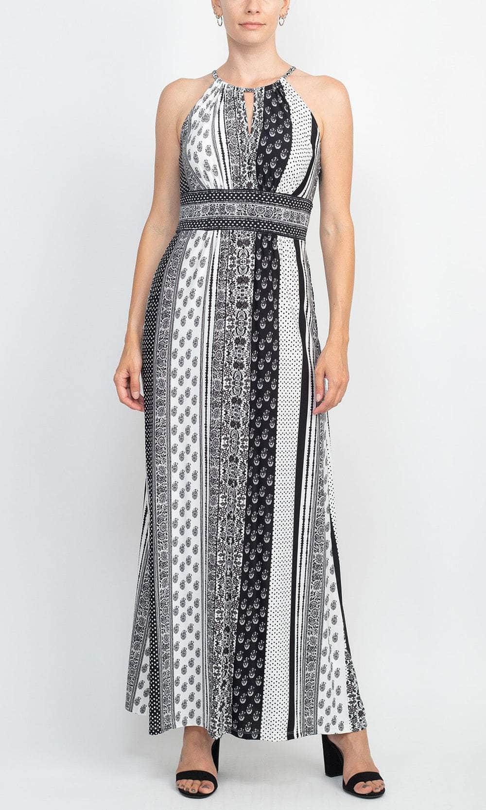London Times T6345M - Keyhole Front Print Maxi Dress Couture Candy London Times T6345M - Keyhole Front Print Maxi Dress Couture Candy