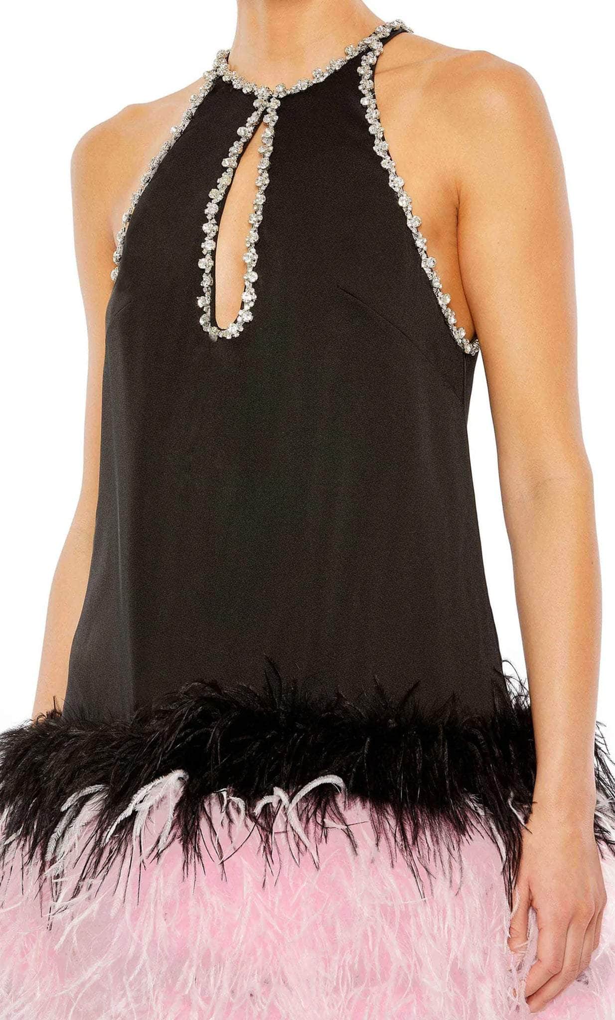 mac duggal short feather dress Mac Duggal Feather Strapless Mini Dress - White