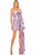 Mac Duggal 11695 - Metallic Draped Cocktail Dress Special Occasion Dress 0 / Lilac