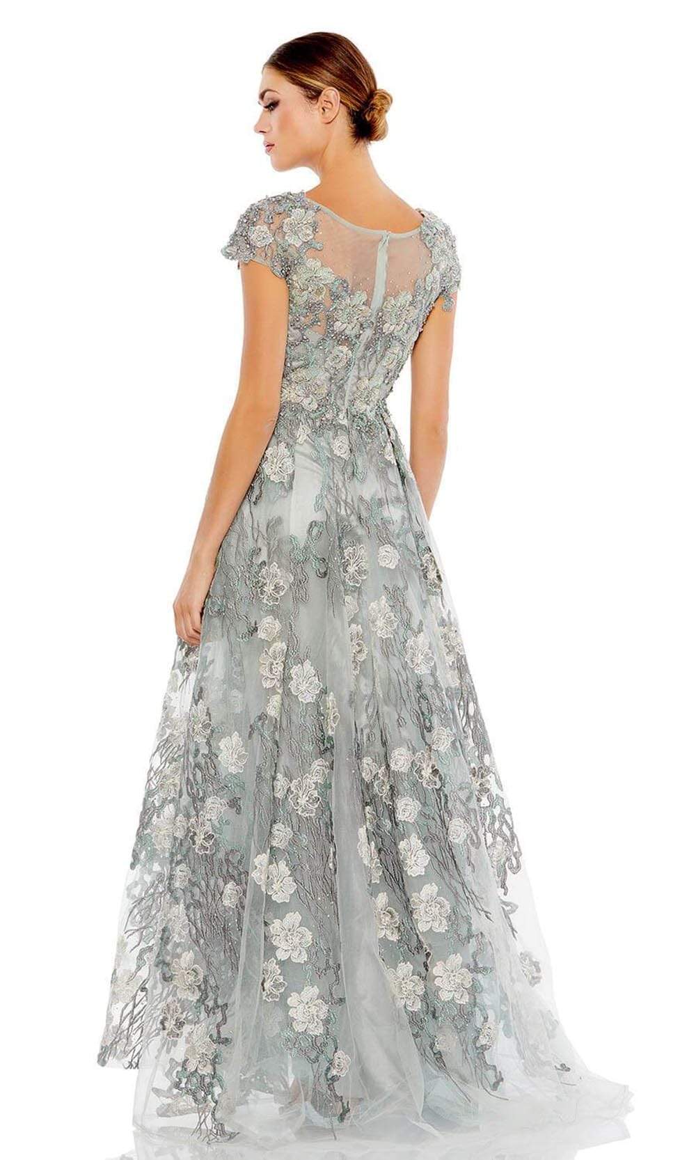 Mac Duggal - 20294 Modest Floral Mother of the Bride A-line Dress Couture Candy Mac Duggal - 20294 Modest Floral Mother of the Bride A-line Dress Couture Candy