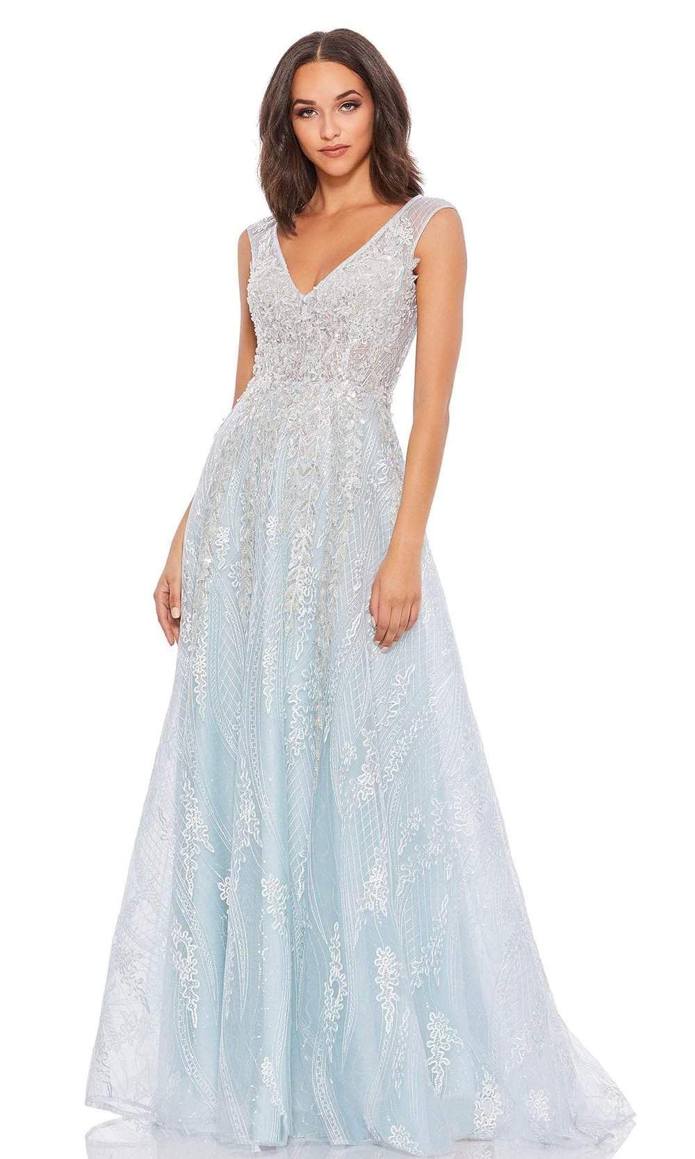 Mac Duggal - 20312 V-Neck Embroidered Gown Couture Candy Mac Duggal - 20312 V-Neck Embroidered Gown Couture Candy