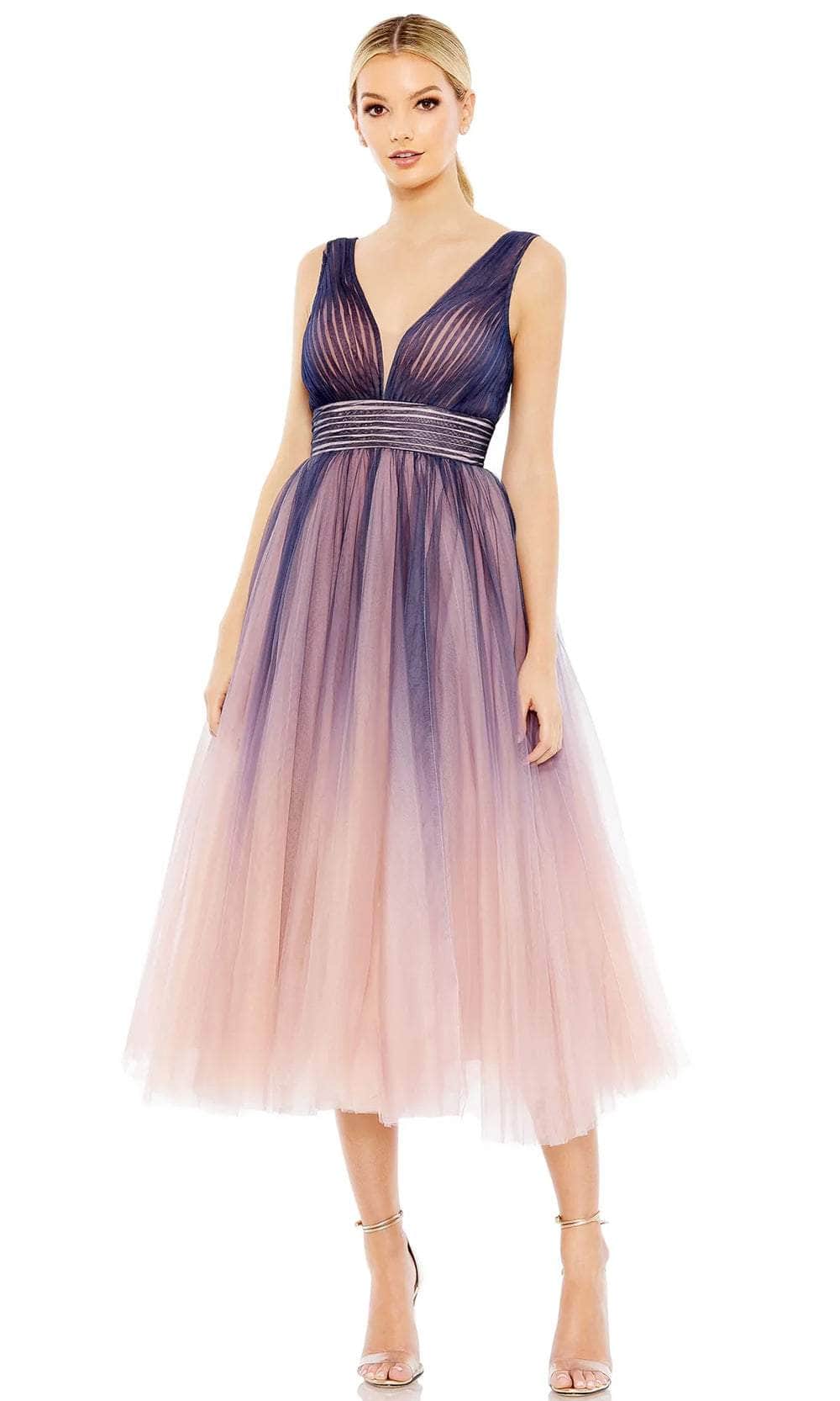 Mac Duggal 20403 - Ombre A-Line Midi Dress Couture Candy Mac Duggal 20403 - Ombre A-Line Midi Dress Couture Candy