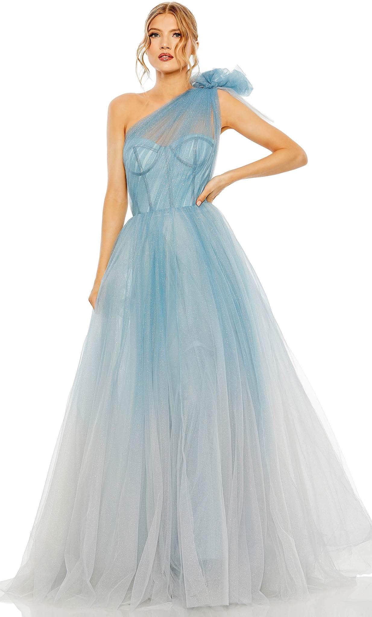 asymmetrical tulle prom dress Chic Long Asymmetrical Mermaid Floor Length Sweetheart One Shoulder Tu YESBABYONLINE