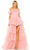 Mac Duggal 20570 - Off-Shoulder High Low Prom Gown Special Occasion Dress 2 / Pink