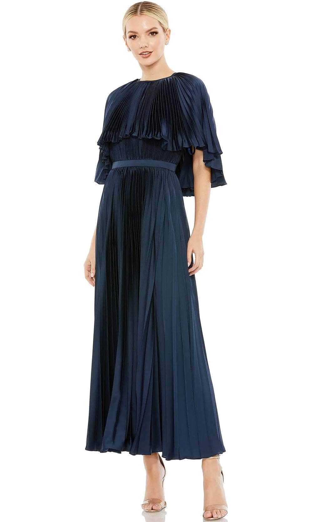 Mac Duggal 49638 - Pleated Capelet Evening Dress Couture Candy Mac Duggal 49638 - Pleated Capelet Evening Dress Couture Candy