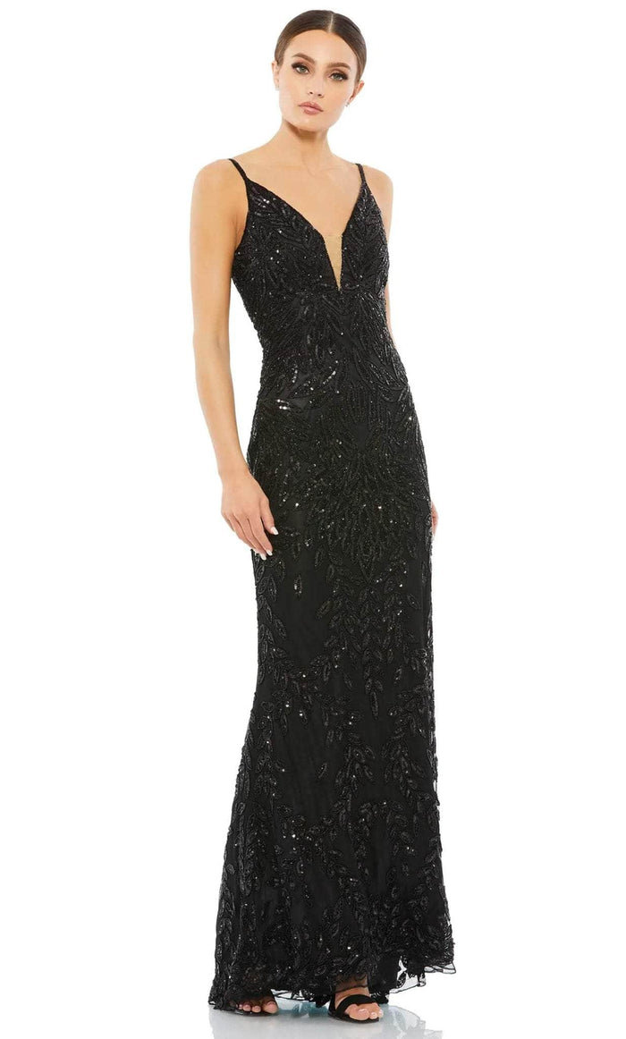 Mac Duggal 5107 - Sleeveless Embellished Evening Dress Evening Dresses 0 / Black