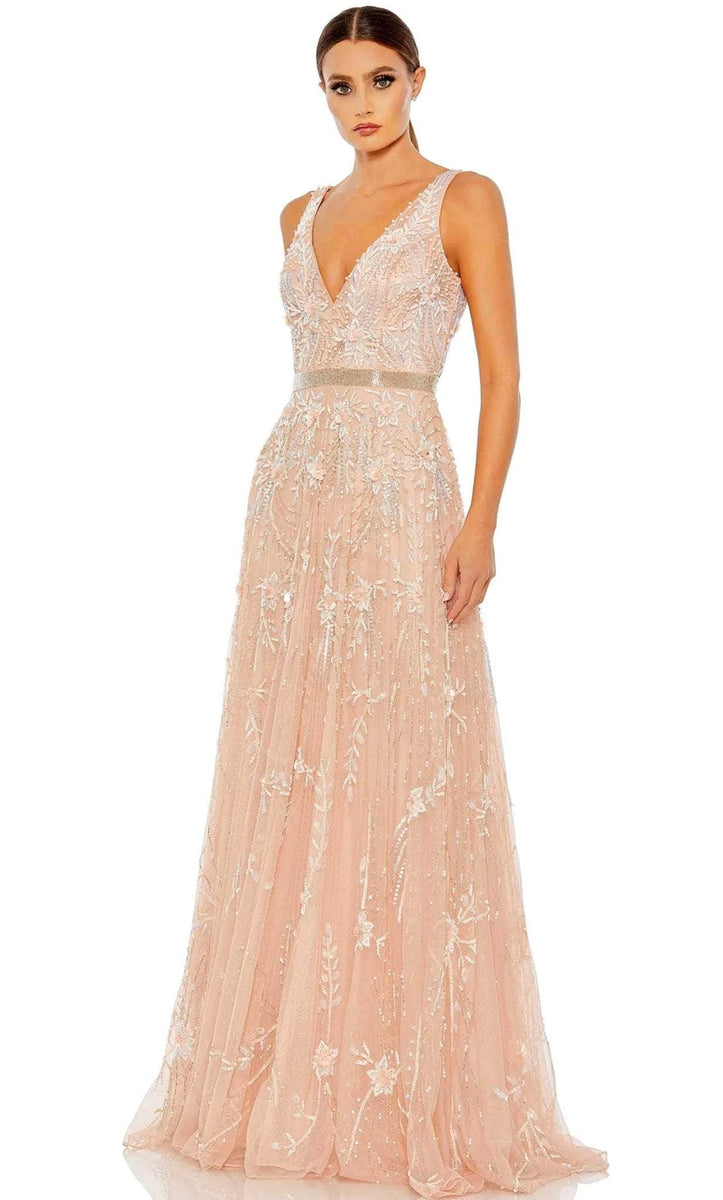 Dancing Queen - 3092 Bejeweled V-neck A-line Homecoming Dress