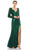 Mac Duggal 5379 - Long Sleeve Sequin Evening Gown Special Occasion Dress 0 / Forest Green