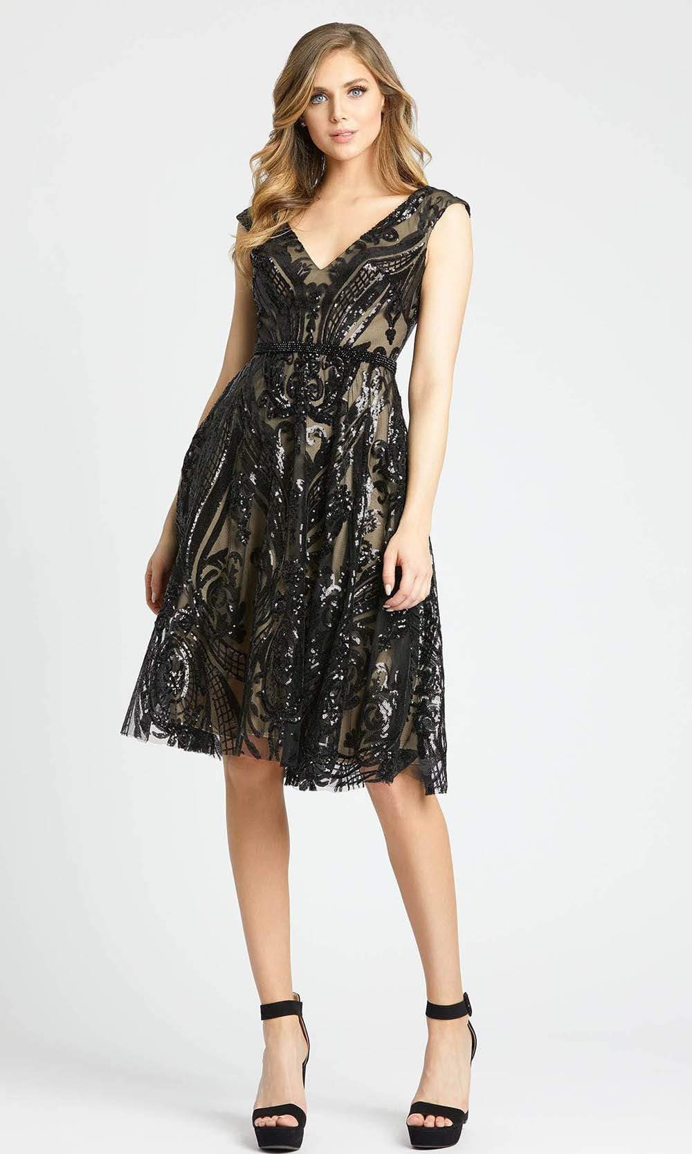 Mac Duggal - 67514 Cap Sleeves Embellished Dress Mac Duggal - 67514 Cap Sleeves Embellished Dress