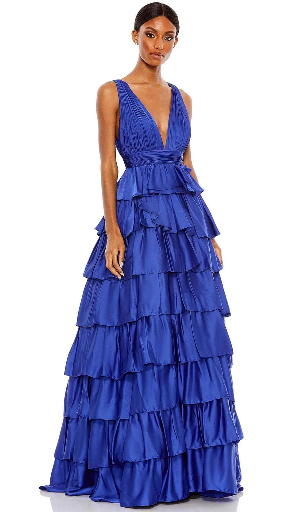 Mac Duggal 67994 - Plunging V-Neck Tiered Prom Gown Mac Duggal 67994 - Plunging V-Neck Tiered Prom Gown