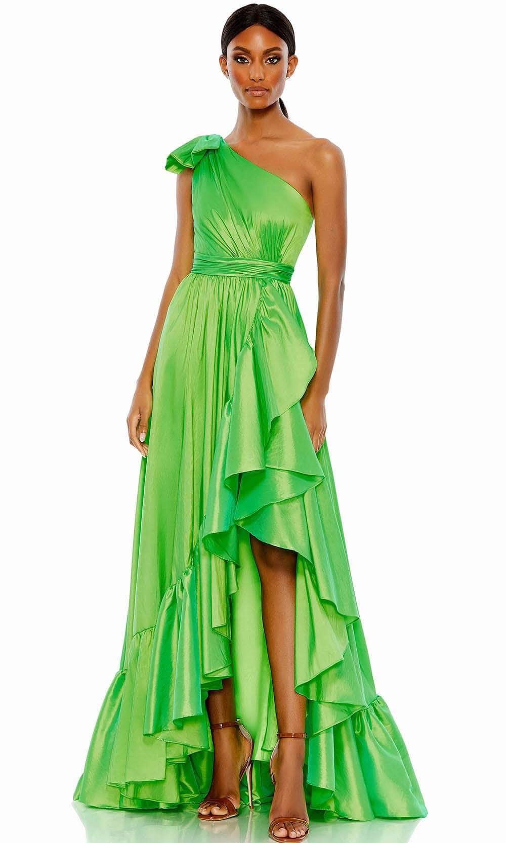 Mac Duggal 68027 - Asymmetrical One Sleeve Long Dress Mac Duggal 68027 - Asymmetrical One Sleeve Long Dress