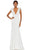 Mac Duggal 68137 - Sleeveless Low-cut V-neck Formal Dress Special Occasion Dress 2 / White