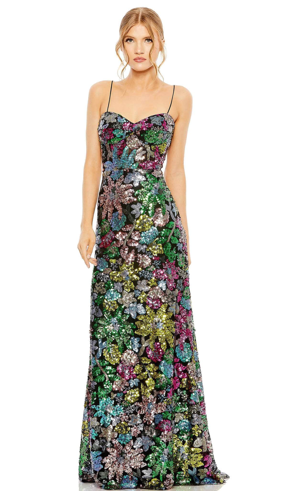 Mac Duggal 68510 - Colorful Sequined Sleeveless Prom Dress Couture Candy Mac Duggal 68510 - Colorful Sequined Sleeveless Prom Dress Couture Candy