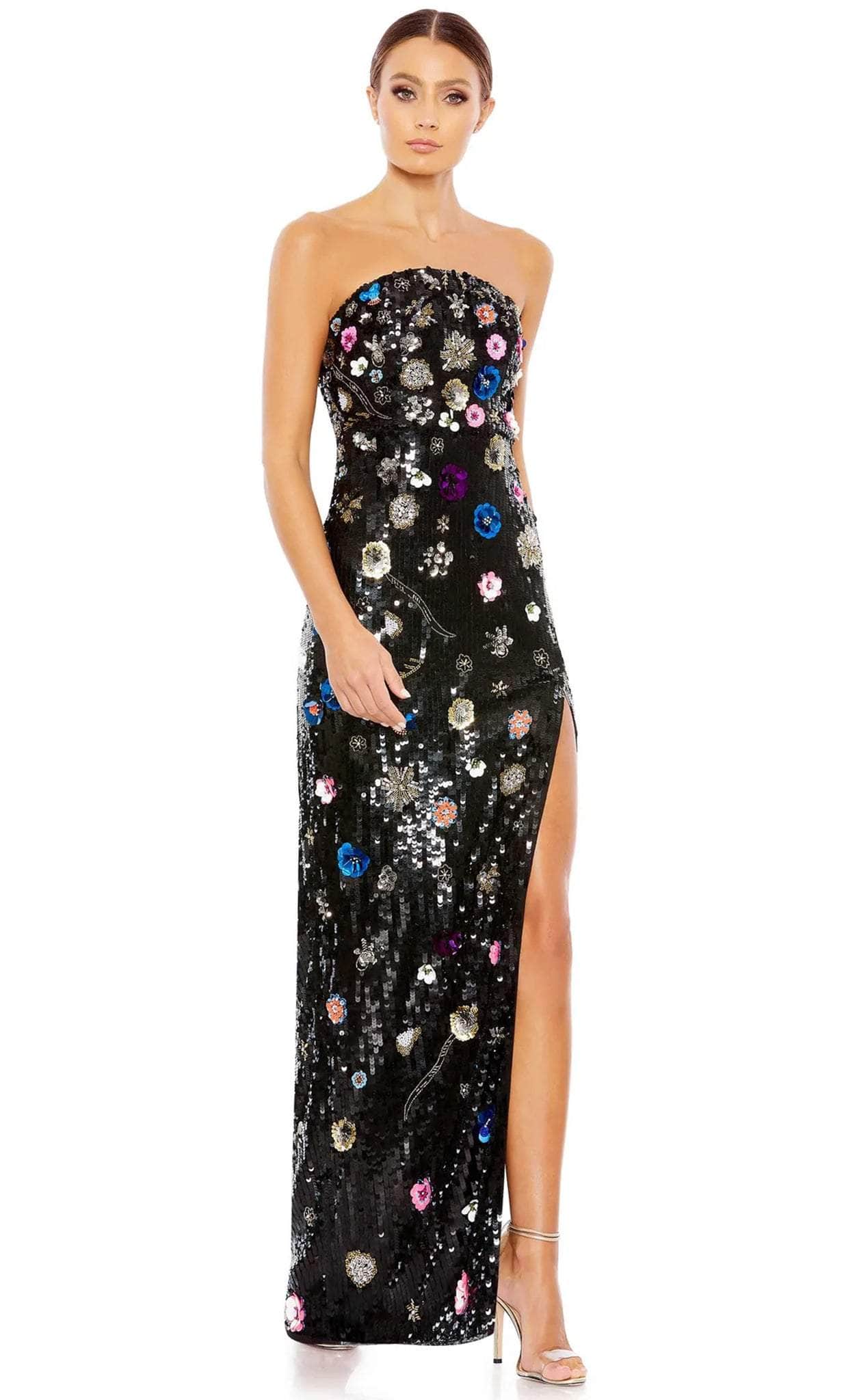 Mac Duggal 93695 - Inverted Scoop Sequined Long Gown Couture Candy Mac Duggal 93695 - Inverted Scoop Sequined Long Gown Couture Candy