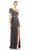 Mac Duggal - 93735 Pearl Beaded High Slit Gown Special Occasion Dress 0 / Black