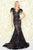 Mac Duggal Black White Red - 79230R Feathered Lace Mermaid Gown Pageant Dresses