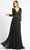 Mac Duggal Evening - 4977D Long Sleeve Sequin-Textured A-Line Gown Special Occasion Dress 0 / Black