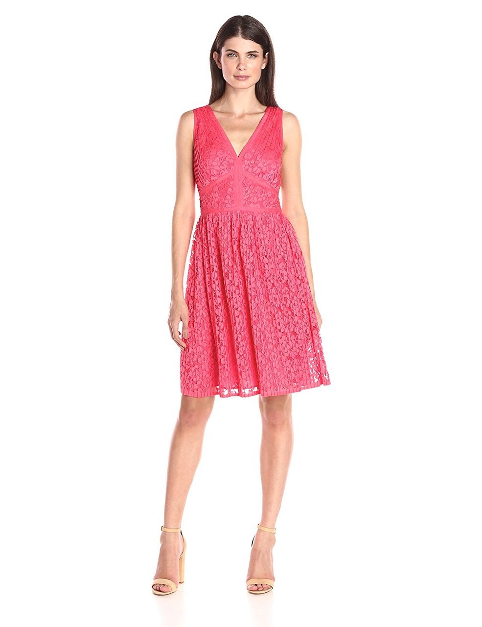 Maggy London - G2521M Pleated Floral Lace Dress Maggy London - G2521M Pleated Floral Lace Dress