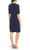 Maggy London - G3278M Elbow Sleeve Ruffle Wrap Sheath Dress Graduation Dresses