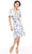 Maggy London - G4059M Flutter Sleeve Floral Print Wrap Skirt Dress Wedding Guest