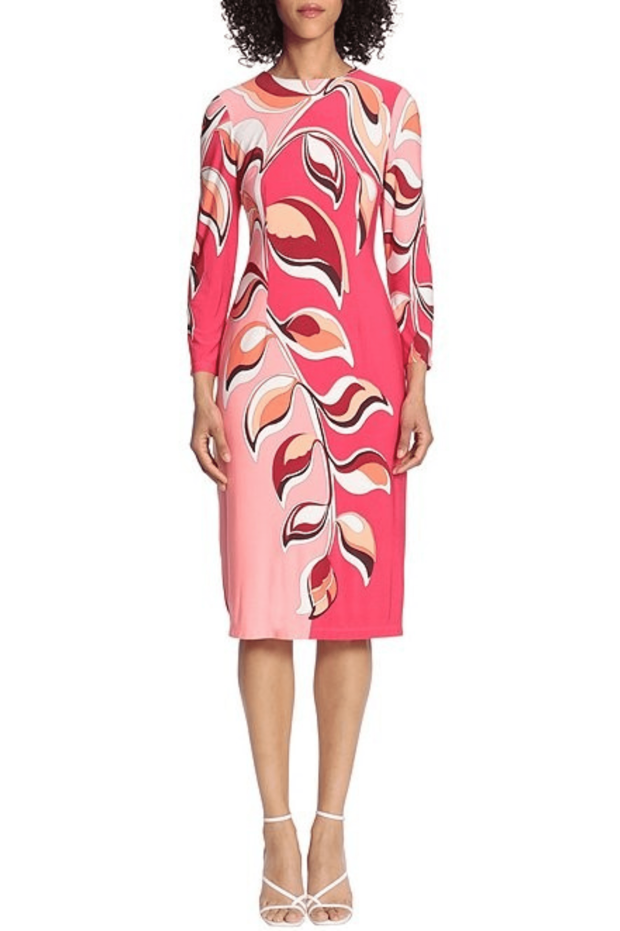 Maggy London 3/4 Sleeve Printed Midi Dress Women's Dress Antique : 4 Maggy London 3/4 Sleeve Printed Midi Dress Women's Dress Antique : 4