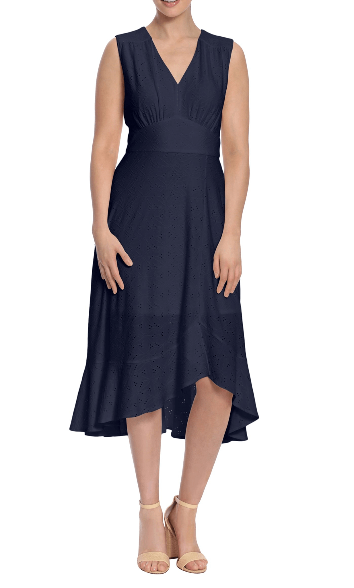 Maggy London T6240M - Sleeveless Eyelet Jersey Formal Dress Couture Candy Maggy London T6240M - Sleeveless Eyelet Jersey Formal Dress Couture Candy