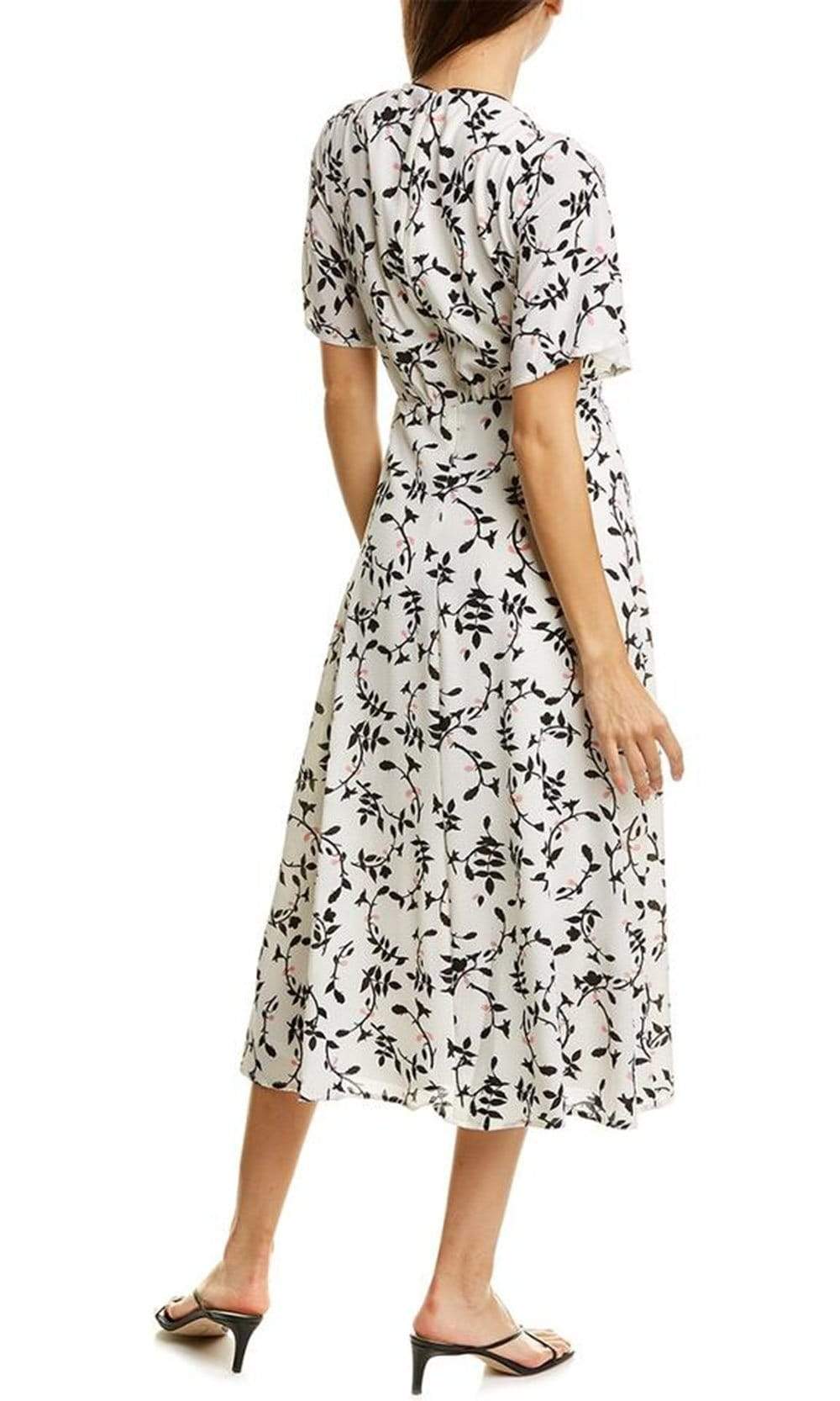 Maison Tara - 91062M Floral Print Buttoned A-Line Dress Couture Candy Maison Tara - 91062M Floral Print Buttoned A-Line Dress Couture Candy