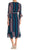 Maison Tara - 91116M Tea Length Stripe Wrap Chiffon Dress Wedding Guest