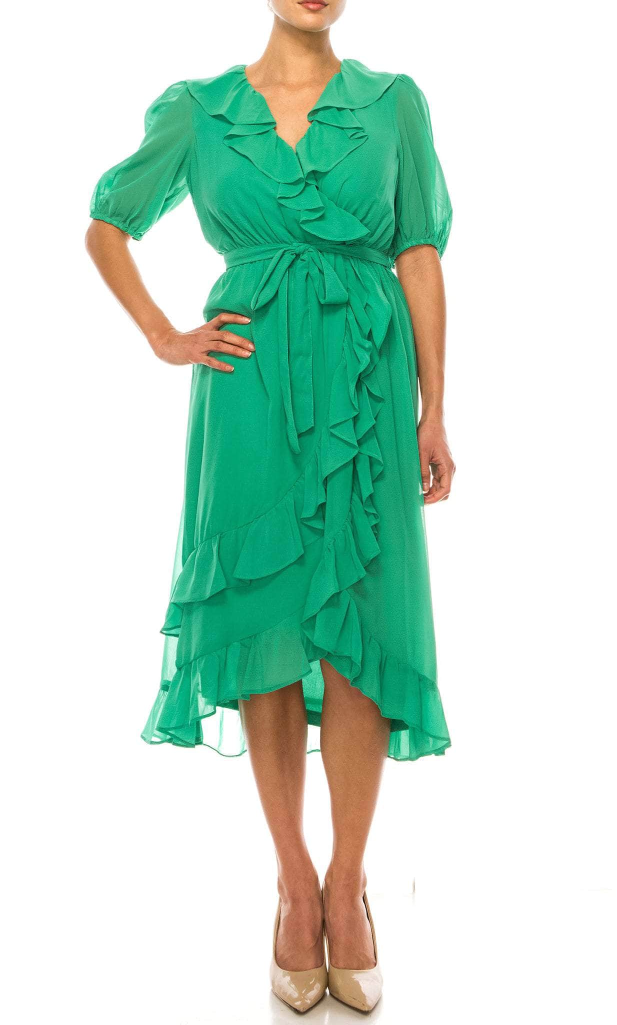 Maison Tara Chiffon Midi Dress, 6 / Green Maison Tara Chiffon Midi Dress, 6 / Green