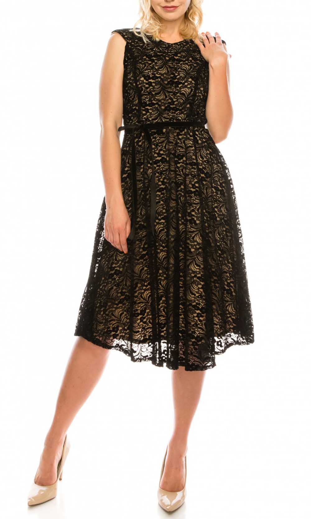 Maison Tara - 95183M Cap Sleeve Velveted Lace A-Line Dress 6 / Black Nude - Shop Maison Tara dresses on Couture Candy at CoutureCandy.com Maison Tara - 95183M Cap Sleeve Velveted Lace A-Line Dress 6 / Black Nude - Shop Maison Tara dresses on Couture Candy at CoutureCandy.com