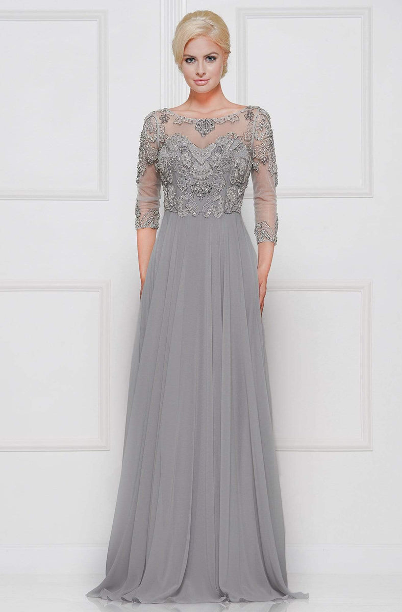 M189 Chiffon Scoop Neck A-Line Dress main image 0