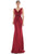Marsoni by Colors - MV1054 Embroidered V-neck Trumpet Dress Mother of the Bride Dresses