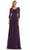 Marsoni by Colors - MV1125 V-Neck A-Line Evening Dress Mother of the Bride Dresses 6 / Eggplant