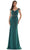 Marsoni by Colors - MV1133 Crystal Beaded Sheath Gown Mother of the Bride Dresses 4 / Forrest