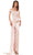 Marsoni by Colors MV1225 - Cap Sleeve Jacquard Evening Gown Evening Dresses 4 / Rose