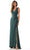 Marsoni by Colors MV1227 - Ruffle Accent Evening Dress Evening Dresses 4 / Deep Green