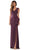 Marsoni by Colors MV1227 - Ruffle Accent Evening Dress Evening Dresses 4 / Eggplant