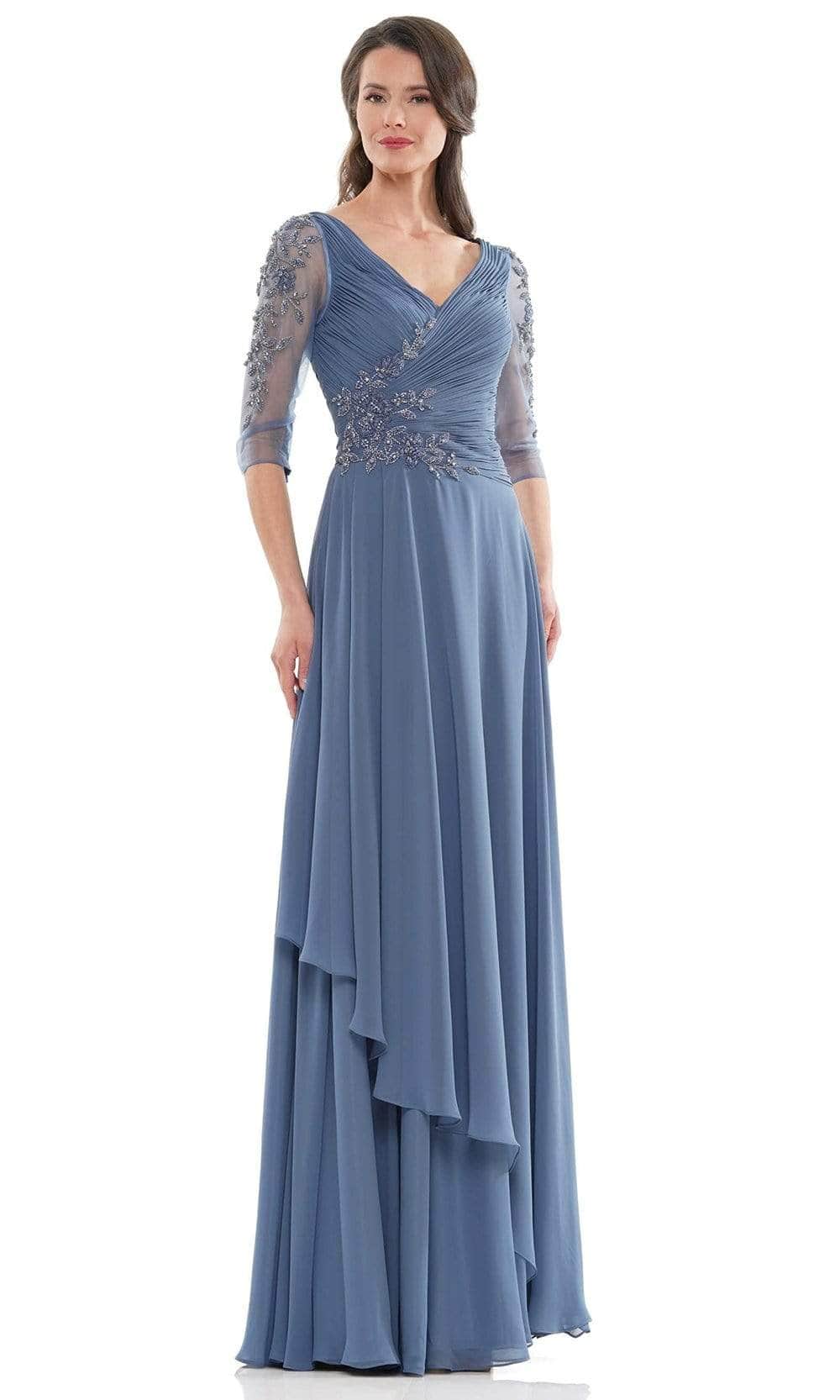 Marsoni by Colors - Quarter Sleeve A-Line Formal Dress MV1135 Couture Candy Marsoni by Colors - Quarter Sleeve A-Line Formal Dress MV1135 Couture Candy