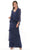Marsoni by Colors - Tiered Chiffon Formal Dress With Jacket M309 Formal Dress 8 / Navy