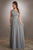 Mary's Bridal - Beaded Bateau Chiffon A-Line Gown MB8064 - 1 pc Dark Platinum In Size 8 Available CCSALE 8 / Dark Platinum