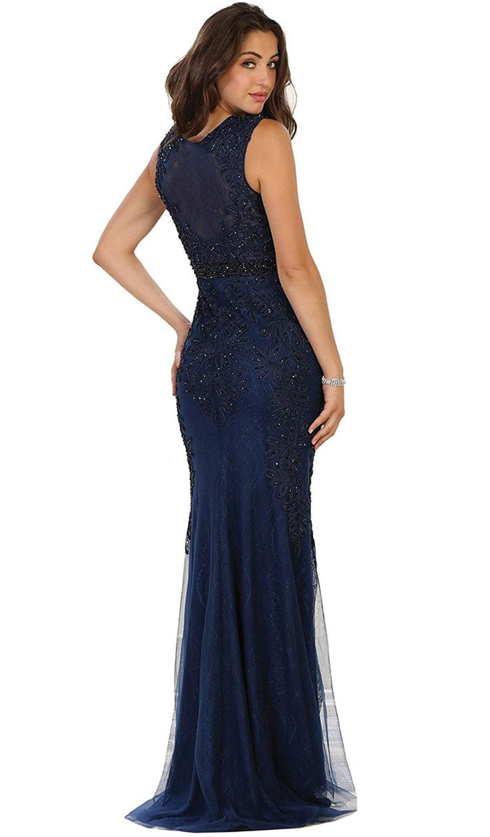 Bateau Long Sleeves Sheath Evening Dress main image 0