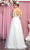 May Queen Bridal RQ7886 - Thin Strap Embroidered Tulle Gown Bridal Dresses