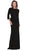 May Queen - Laced Illusion Bateau Peplum Evening Dress Special Occasion Dress M / Black