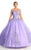 May Queen - LK136 Off Shoulder Rose Appliqued Ballgown Quinceanera Dresses 4 / Lilac