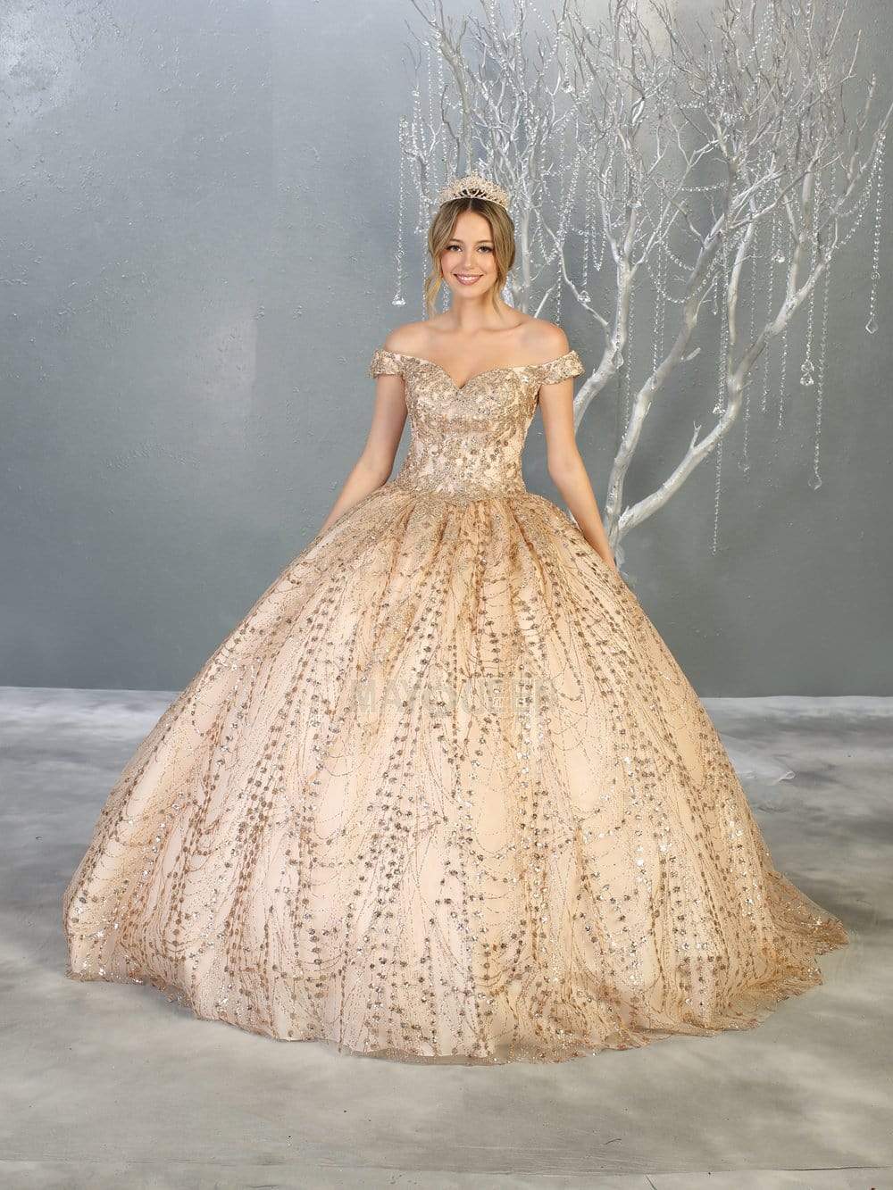 May Queen - LK153 Beaded Appliqued Off Shoulder Ballgown 18 / Black - Shop May Queen dresses on Couture Candy at CoutureCandy.com May Queen - LK153 Beaded Appliqued Off Shoulder Ballgown 18 / Black - Shop May Queen dresses on Couture Candy at CoutureCandy.com