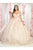 May Queen LK154 - Floral Applique Ballgown Ball Gowns 4 / Champagne
