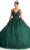 May Queen LK174 - V-Neck Embroidered Prom Ballgown Ball Gowns 4 / Huntergreen