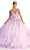 May Queen LK174 - V-Neck Embroidered Prom Ballgown Ball Gowns 4 / Lilac